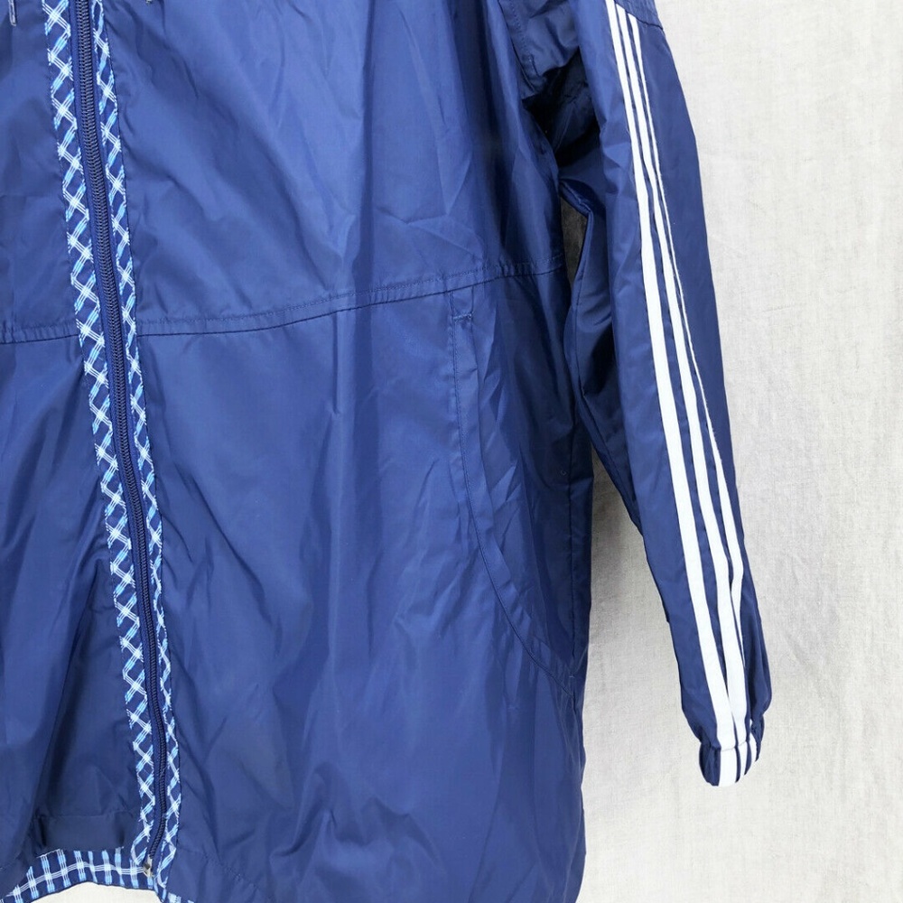 ADIDAS Plaid Three Stripe Windbreaker 1999 Vintage - Picture 3 of 7